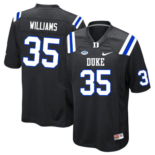 Men #35 Antone Williams Duke Blue Devils College Football Jerseys Sale-Black
